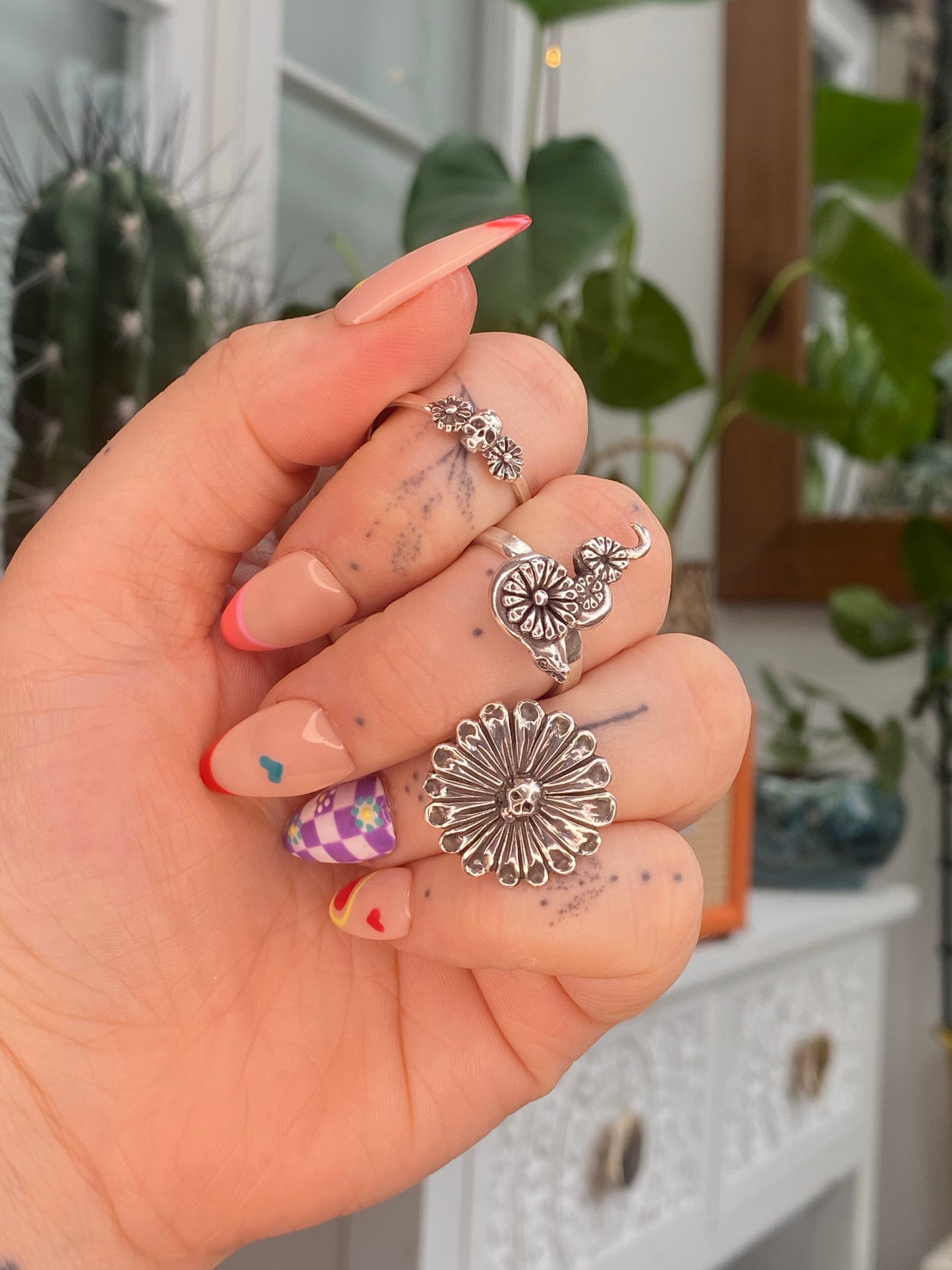 TRIPPY DAISY Sterling Silver Ring