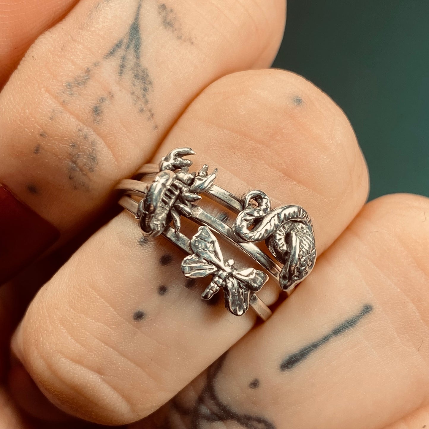 MEDUSAS SNAKE STACKER Sterling Silver Ring