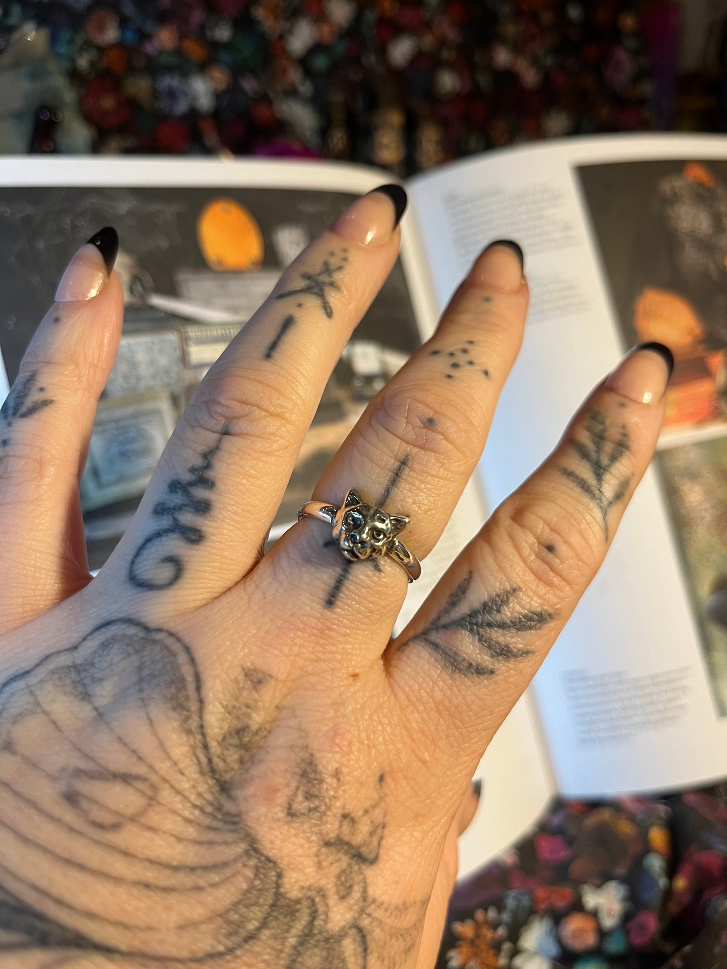 Bad Kitty Heart Leopard Light Sterling Silver Ring