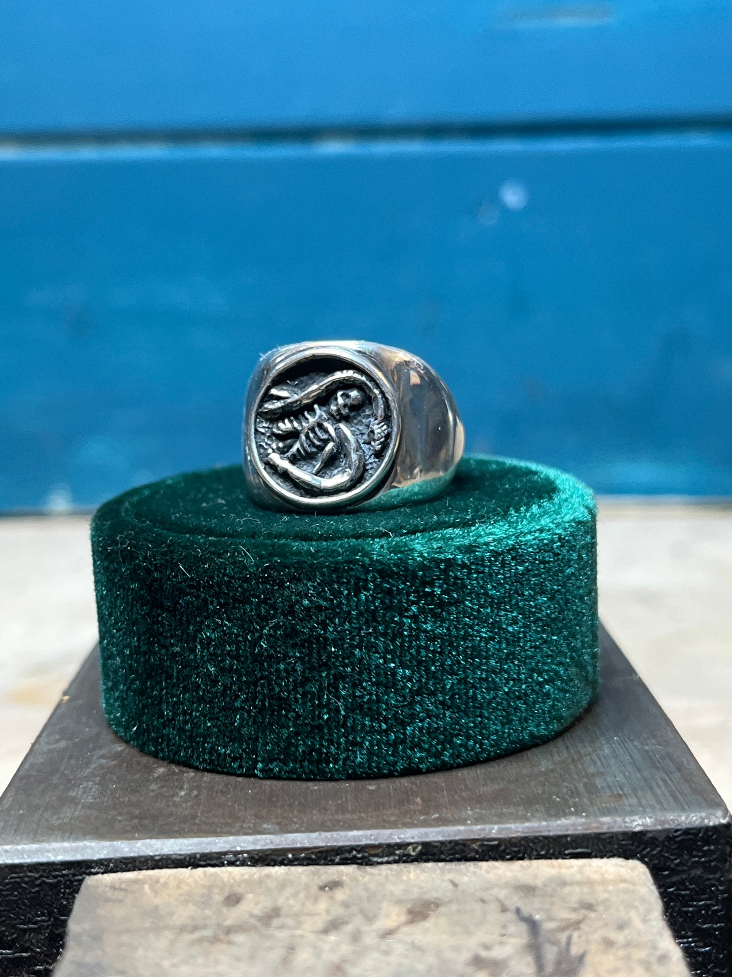 In the Pit Signet Sterling Silver Ring