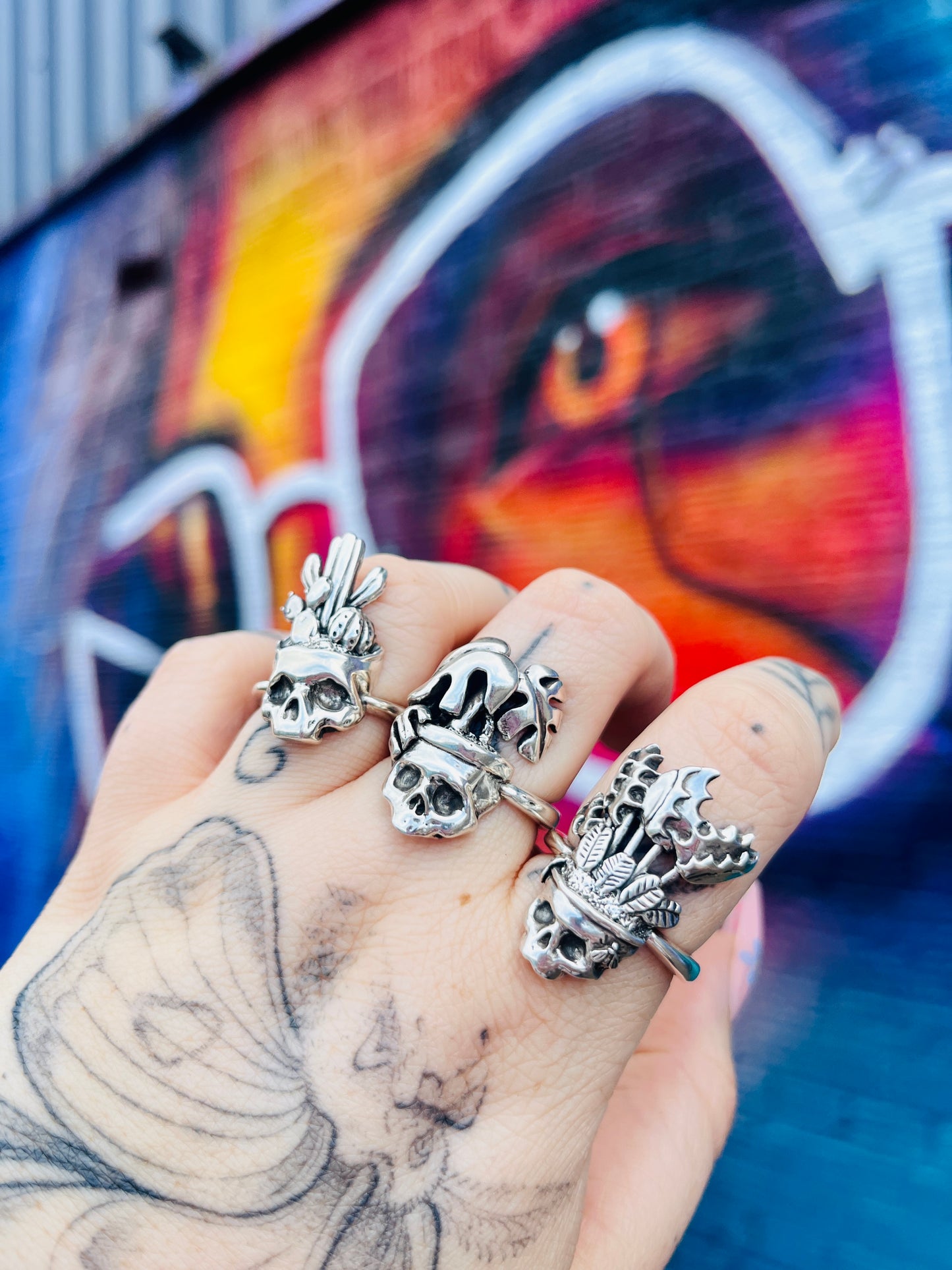 VENUS Skull Sterling Silver Ring