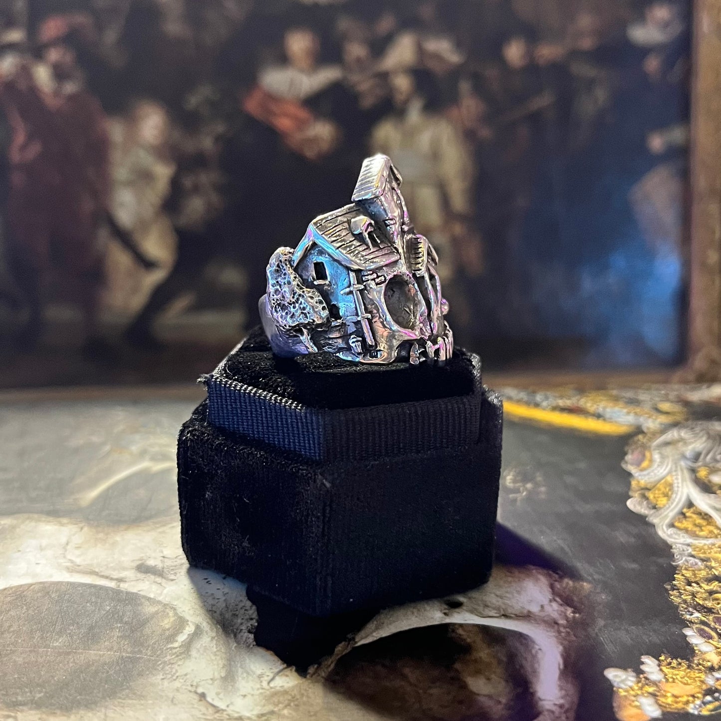 House of Ghosts Sterling Silver Monster Skull Ring