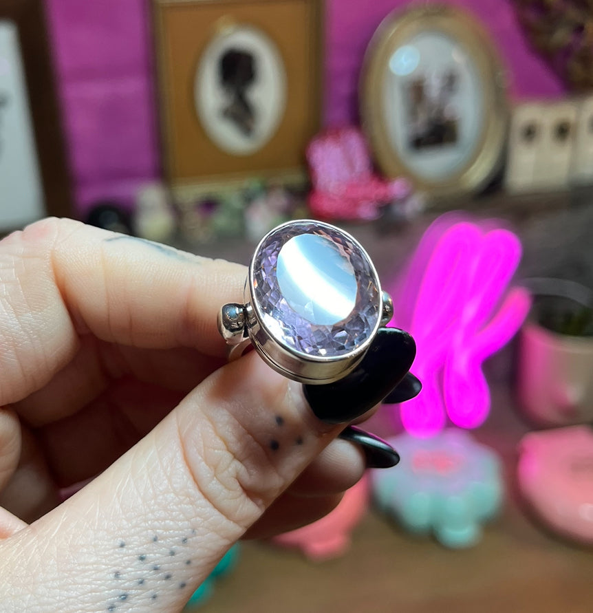 1 of 1 THE AMETHYST Sterling Silver Amethyst Skull Ring