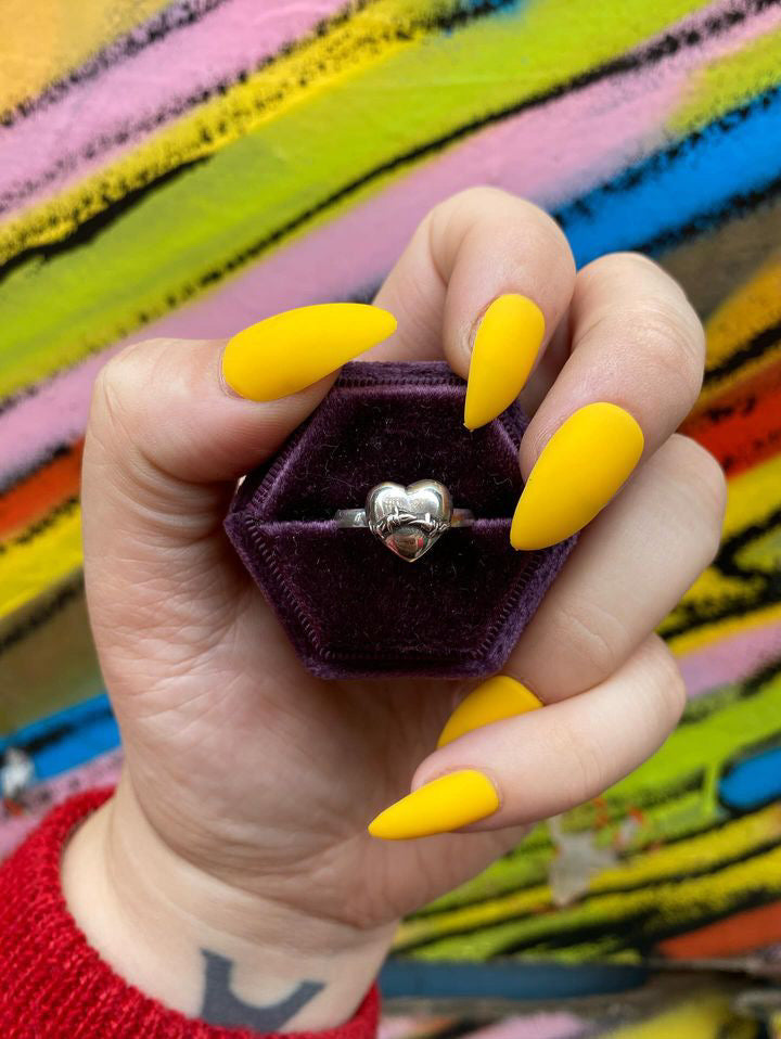 LOVEFOOL Barb Wire Heart Sterling Silver Ring