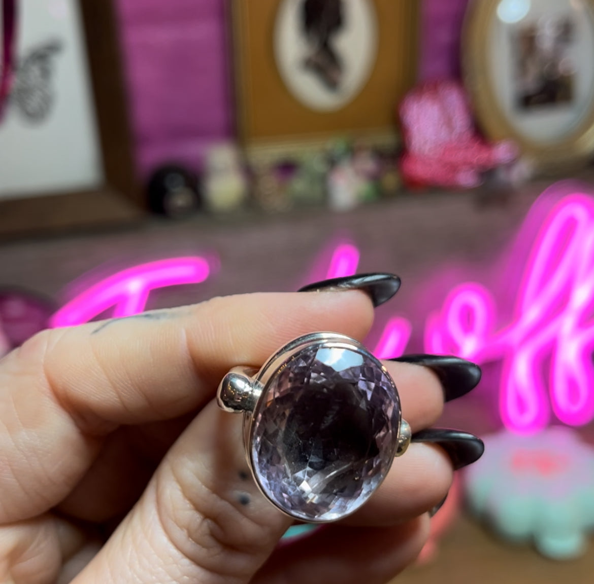 1 of 1 THE AMETHYST Sterling Silver Amethyst Skull Ring