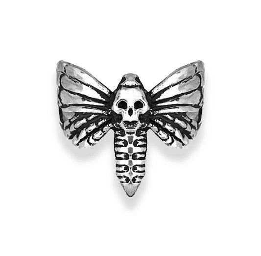 ACHERONTIA Big Deaths Head Moth Sterling Silver Ring