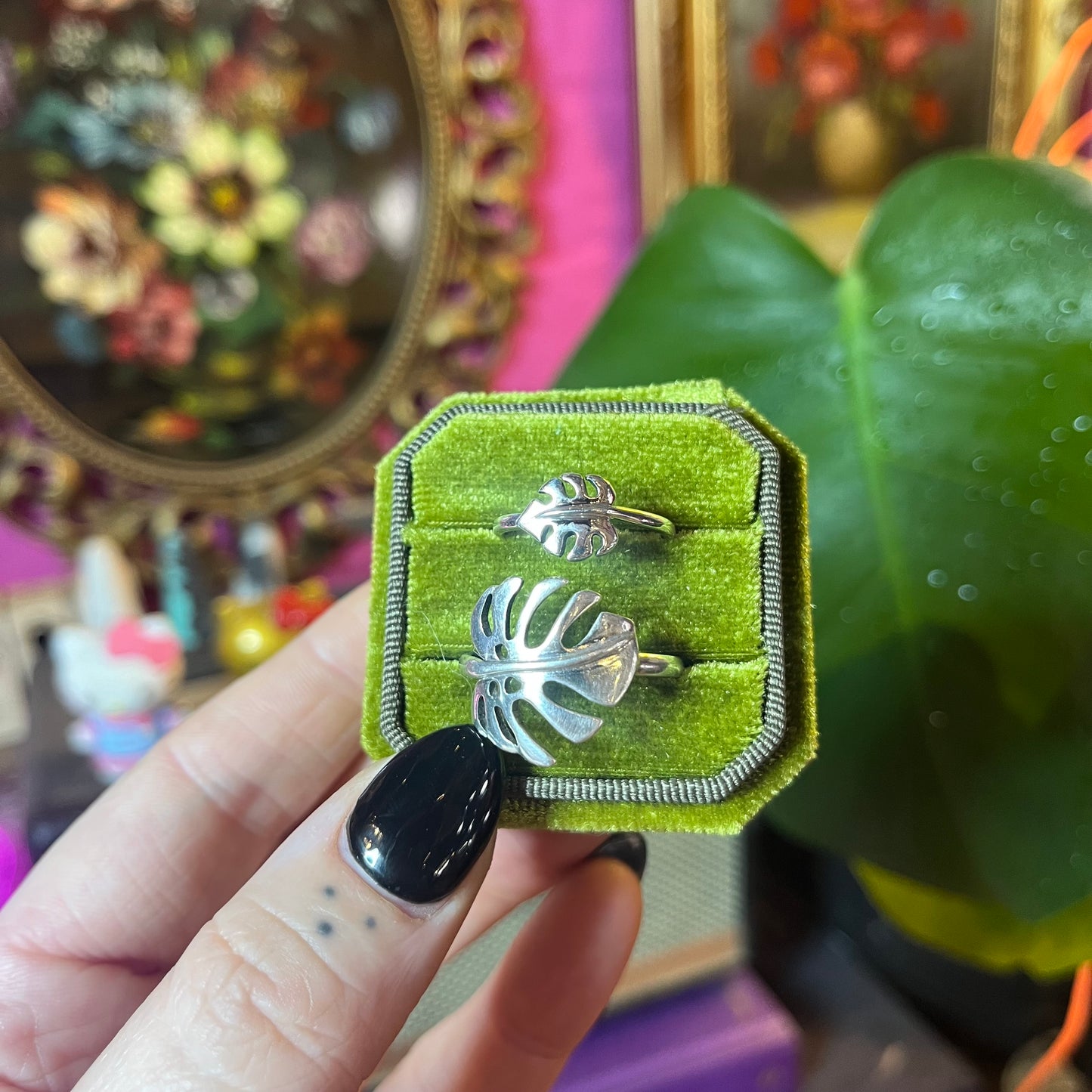 Mini DELICIOSA Monstera Sterling Silver Ring
