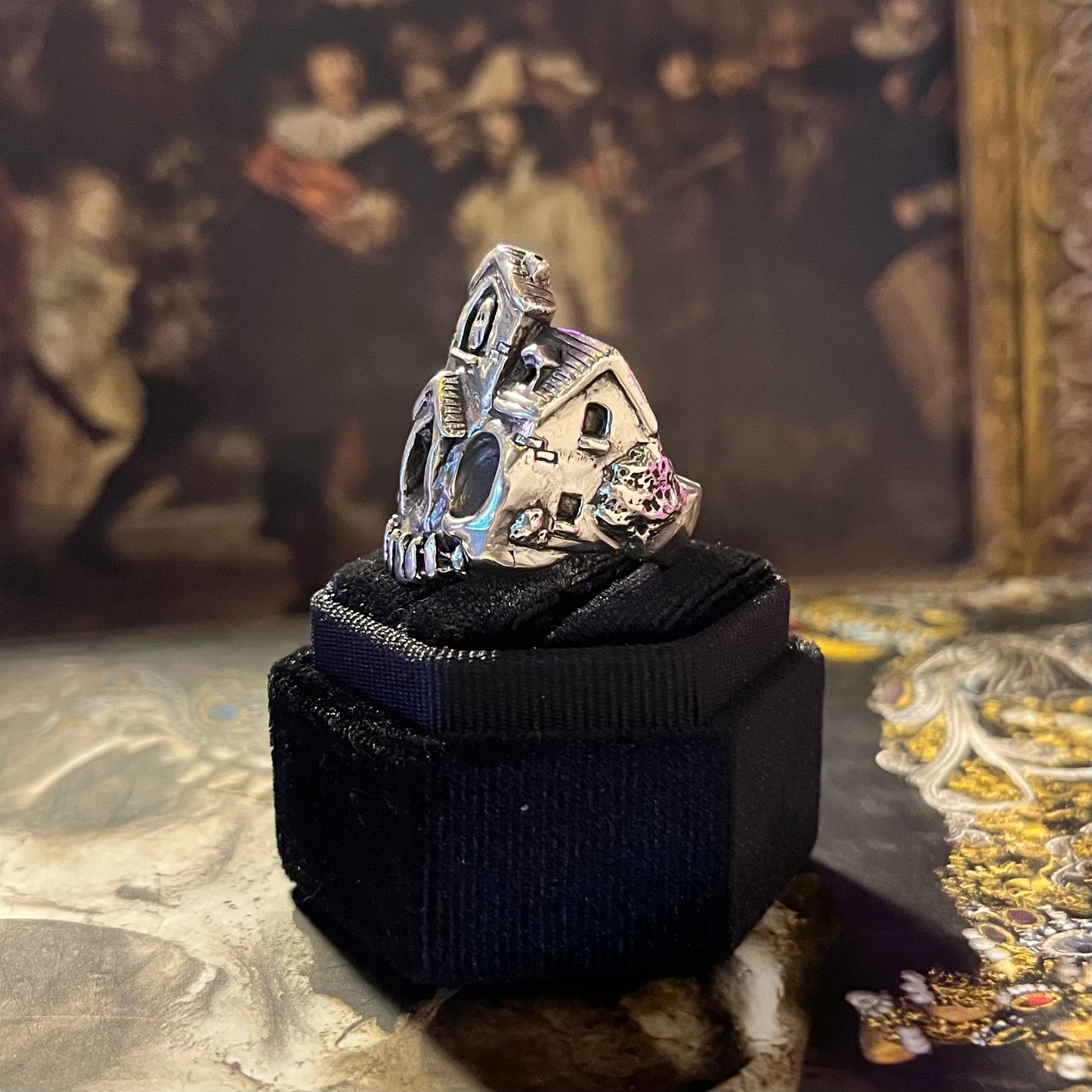 House of Ghosts Sterling Silver Monster Skull Ring