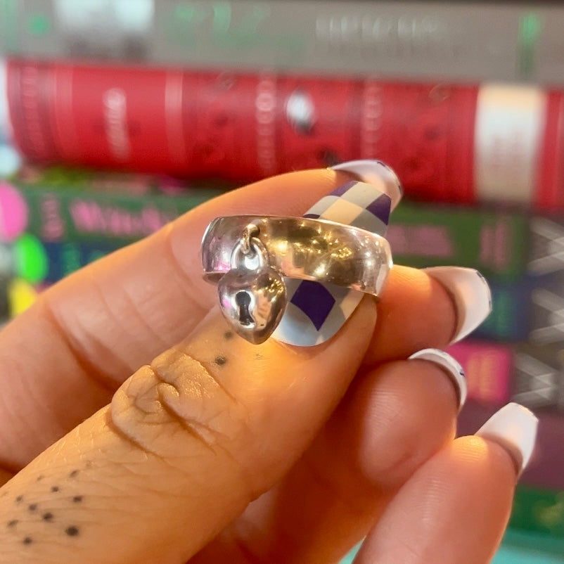 LOVE LOCK Sterling Silver Lock Ring