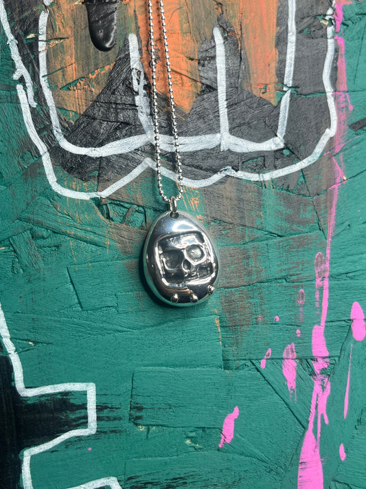 Skullagotchy Sterling Silver Pendant
