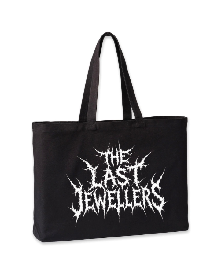 THE LAST JEWELLERS PRINT MAXI BLACK TOTE BAG