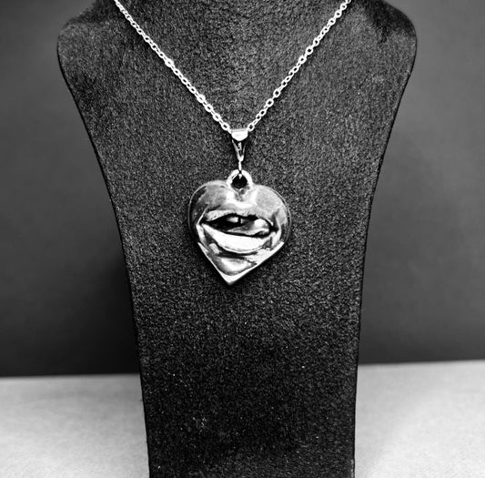 LIPS Heart Sterling Silver Pendant