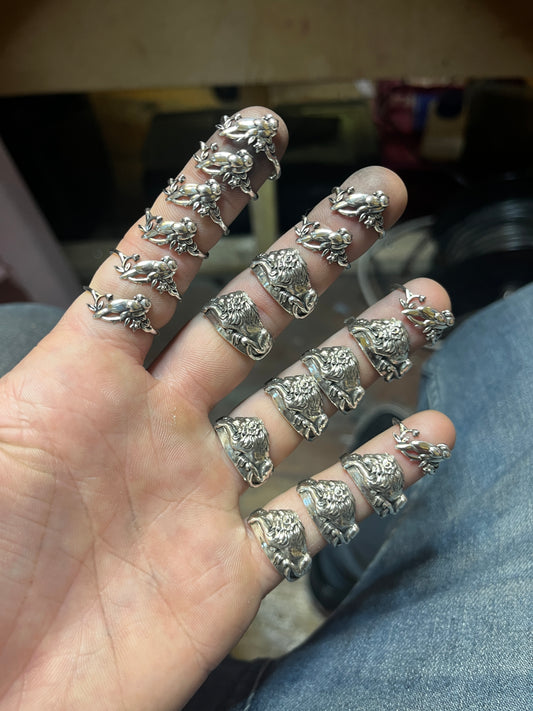 The Sleeping Lion Sterling Silver Ring