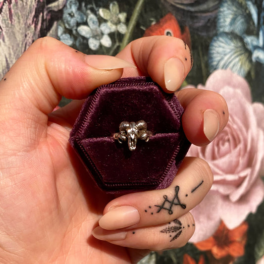 HOPE Rams Skull Sterling Silver Ring