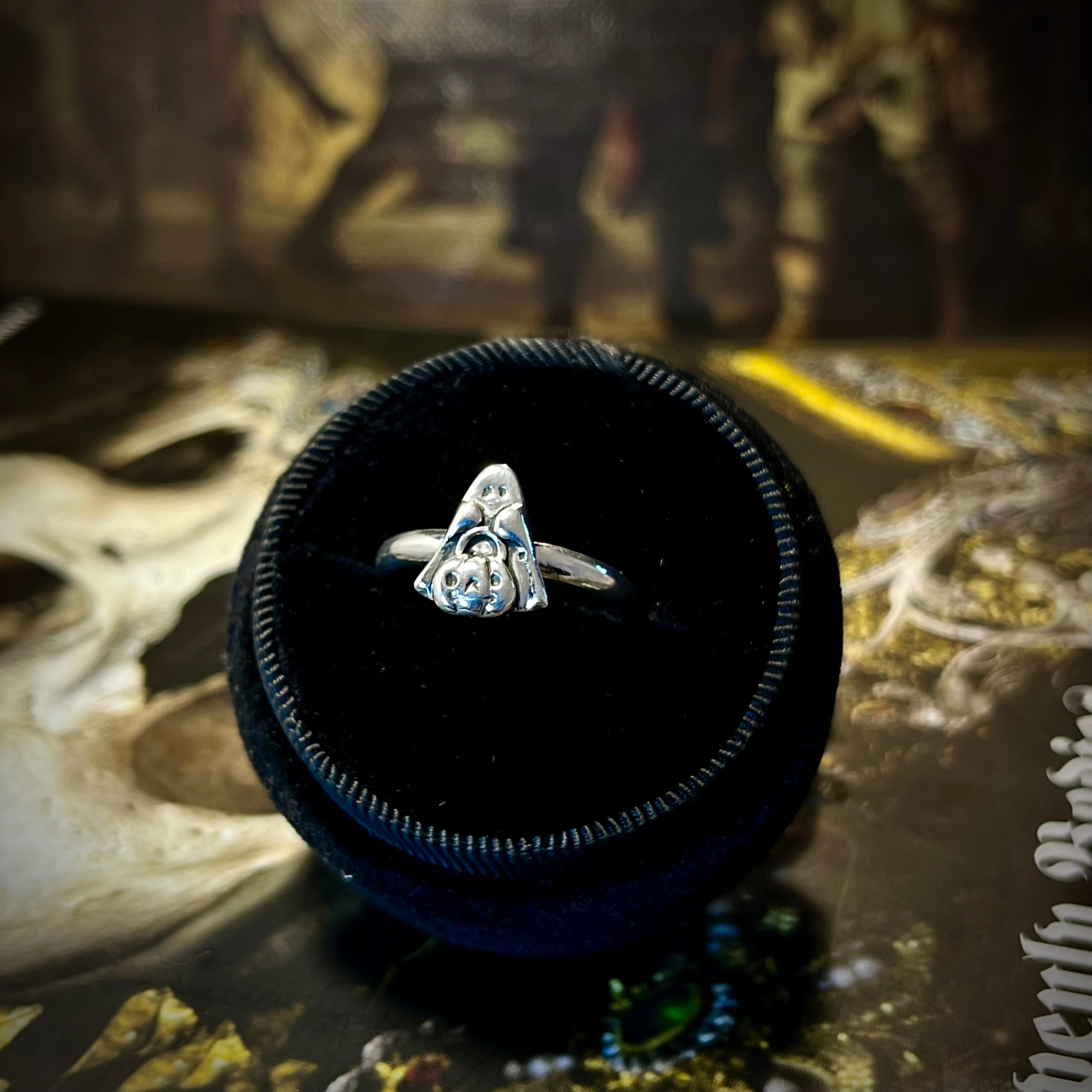 Ghost Ring Jack O Lantern Ghost Sterling Silver Ghost Ring – THE LAST JEWELLERS.
