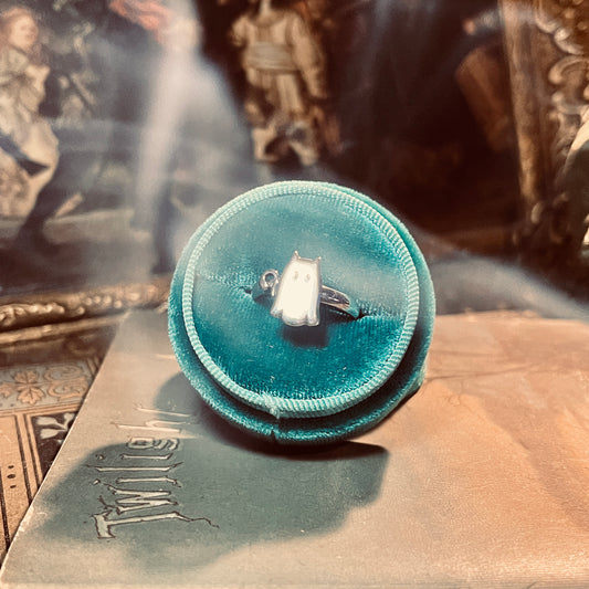 THE LAST KITTY Sterling Silver Ghost Ring