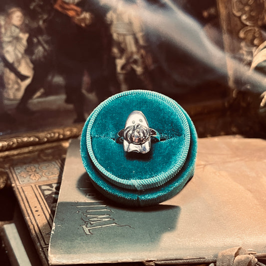 THE GREAT PUMPKIN EATER Sterling Silver Ghost Ring