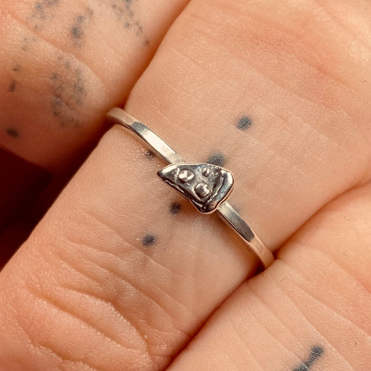 PIZZA BABY STACKER Sterling Silver Ring