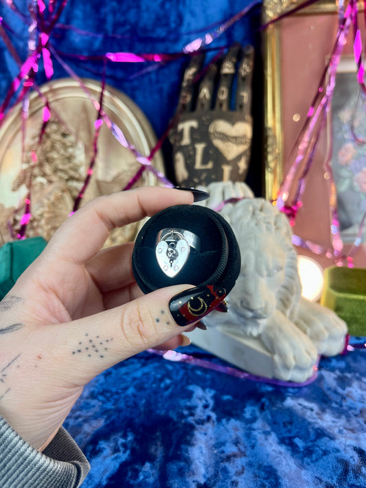 Skull Lock Sterling Silver Lock Ring