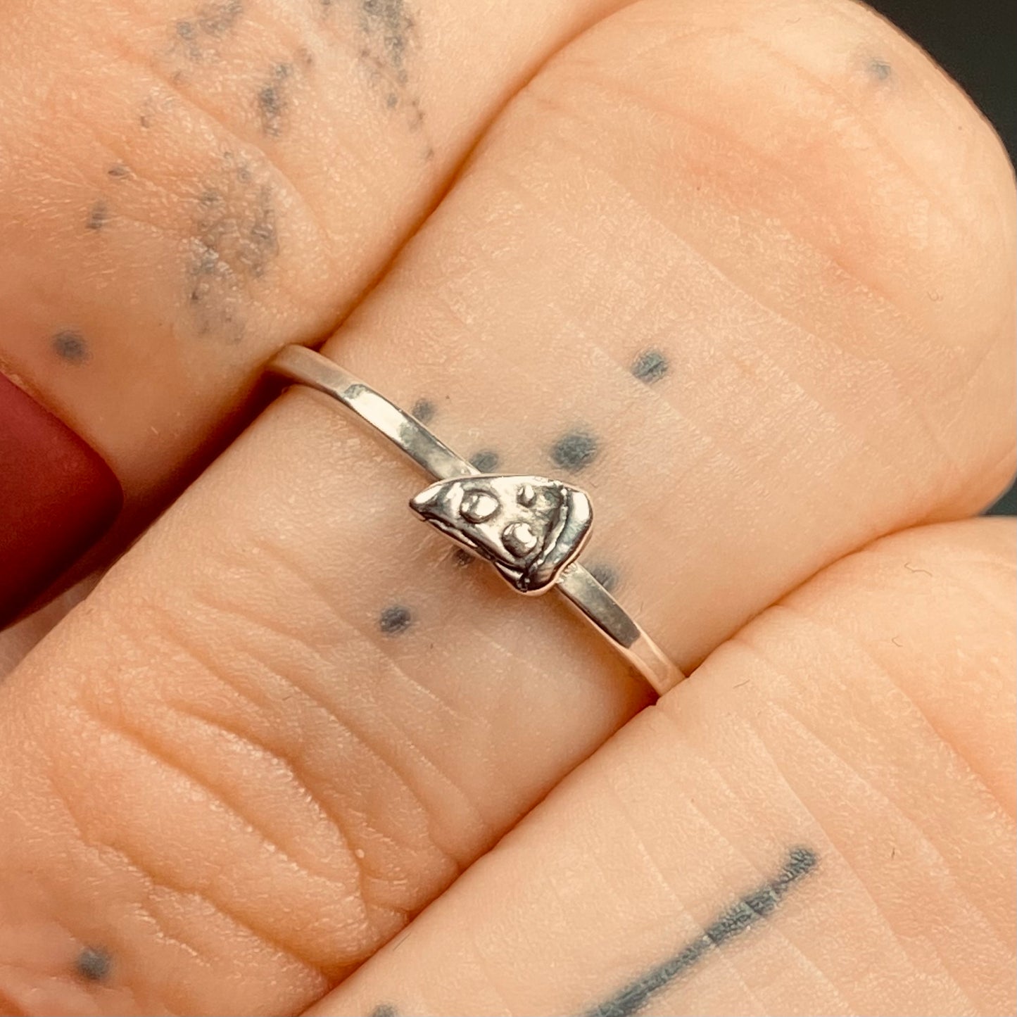 PIZZA BABY STACKER Sterling Silver Ring
