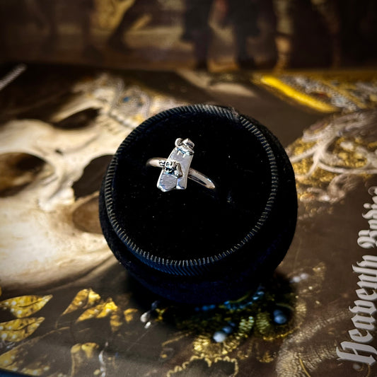 Howdy Cowboy Ghost Sterling Silver Ghost Ring