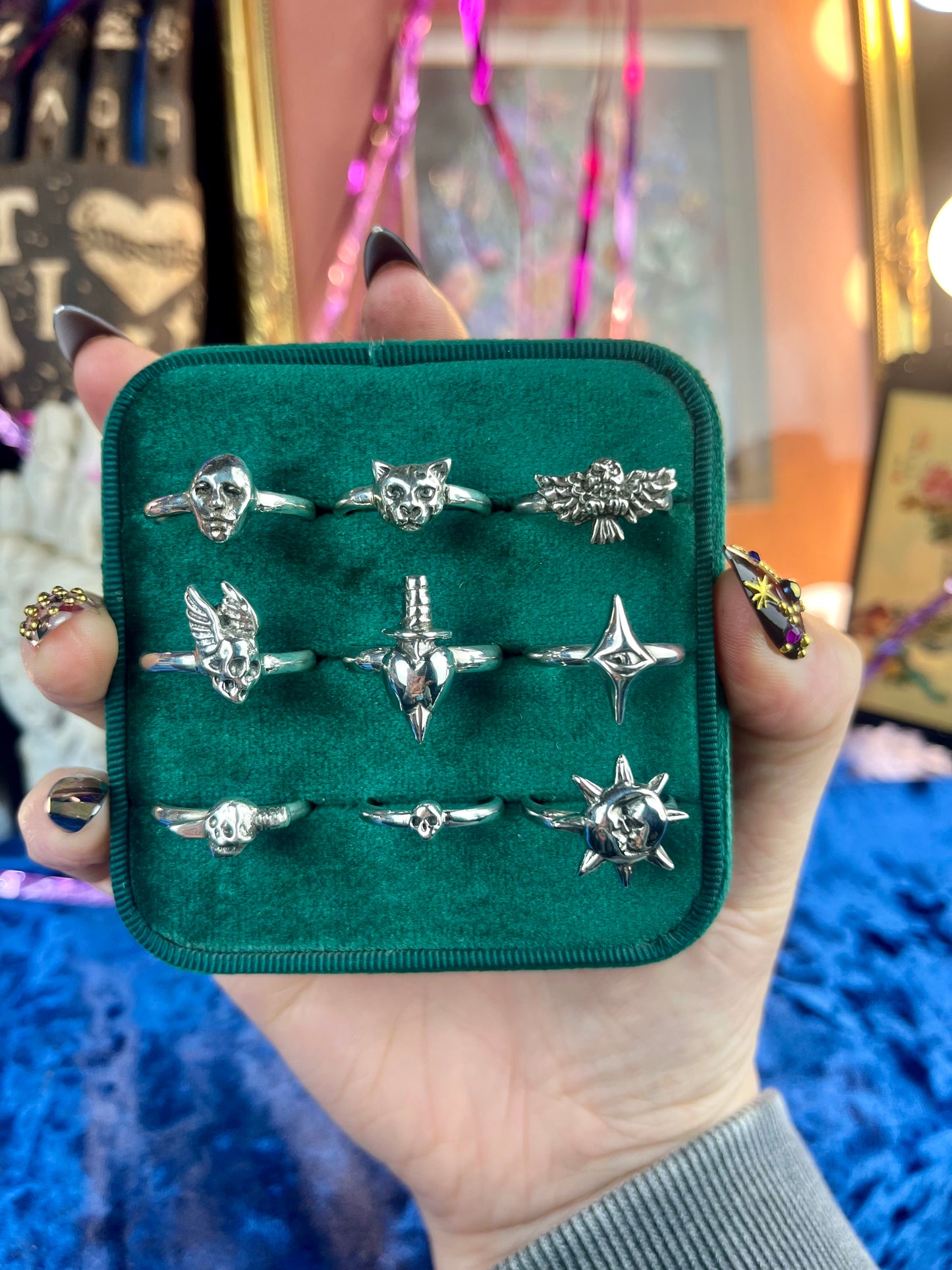 Sun & Moon Sterling Silver Medium Stacker Ring