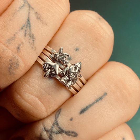 GNOME COLD STEVE AUSTIN Sterling Silver Stacker Ring