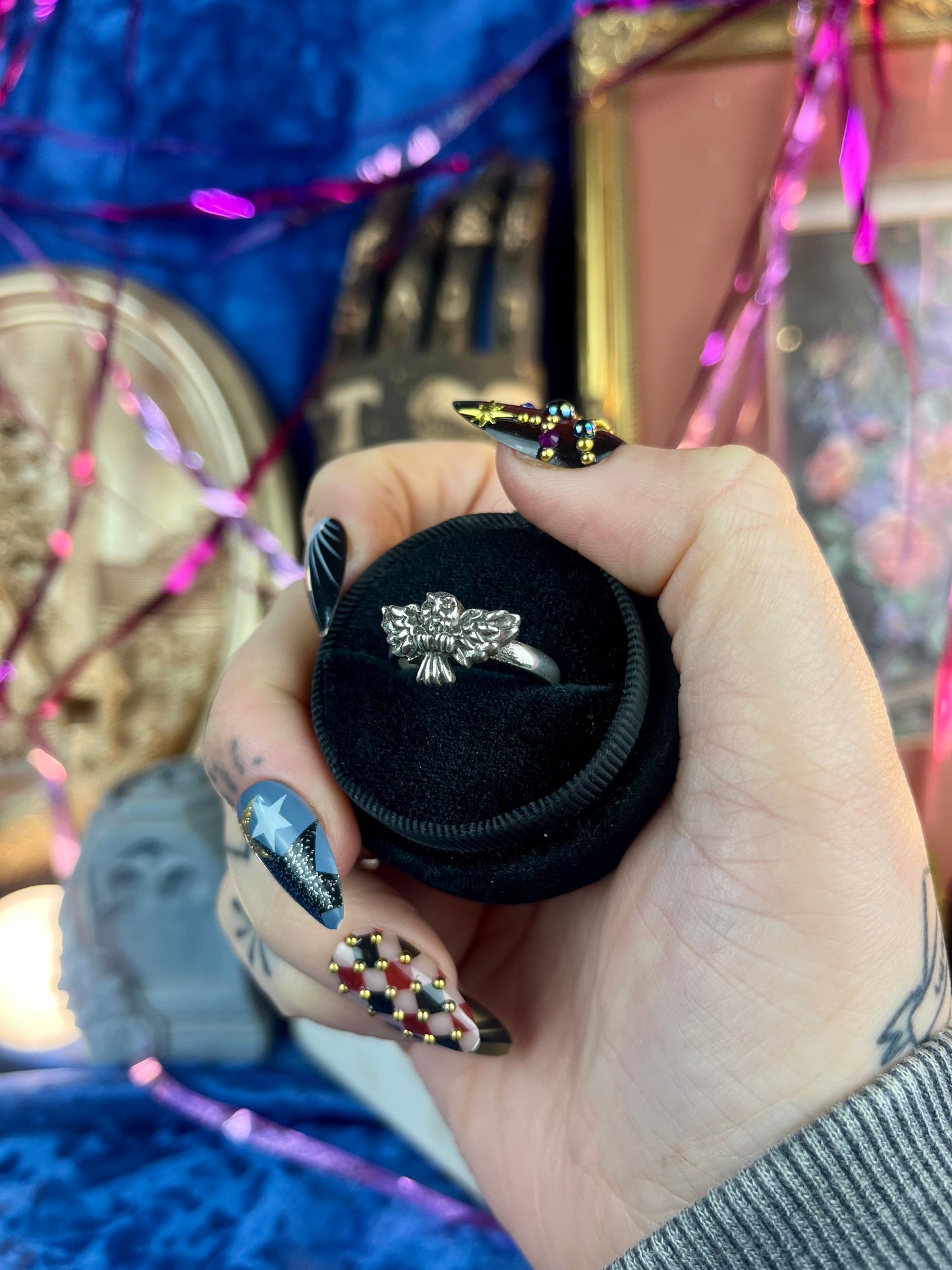 Wise Owl Sterling Silver Medium Stacker Ring