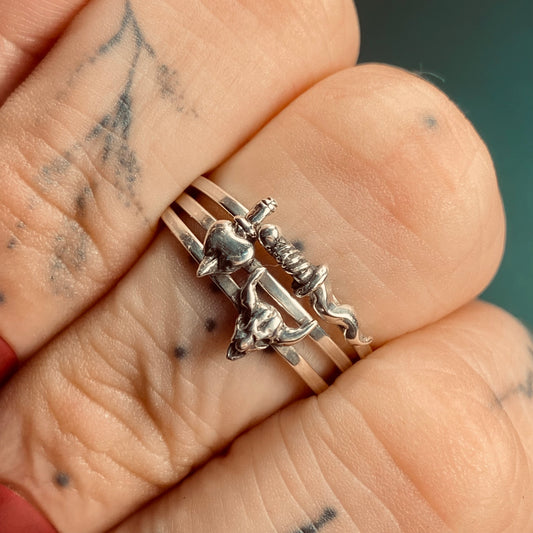 KRIS DAGGER STACKER Sterling Silver Ring