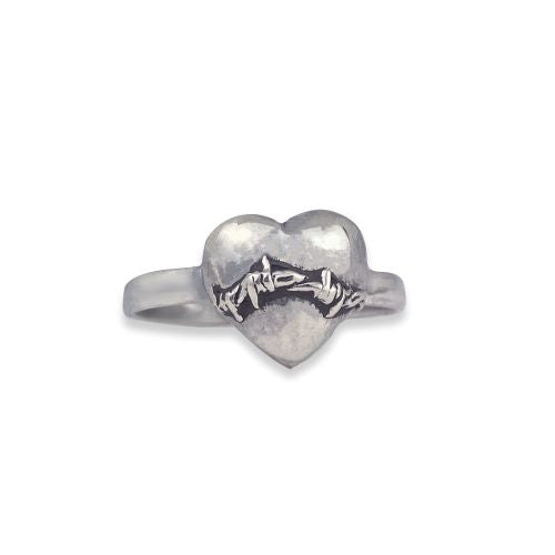 LOVEFOOL Barb Wire Heart Sterling Silver Ring