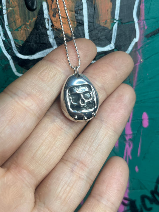 Skullagotchy Sterling Silver Pendant